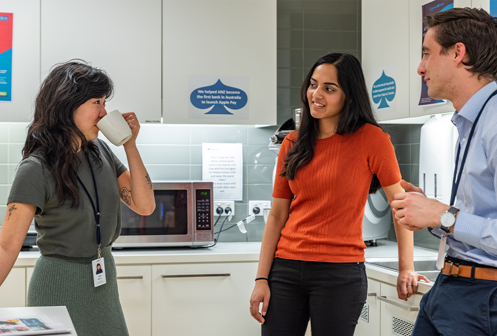 Shannon having a break