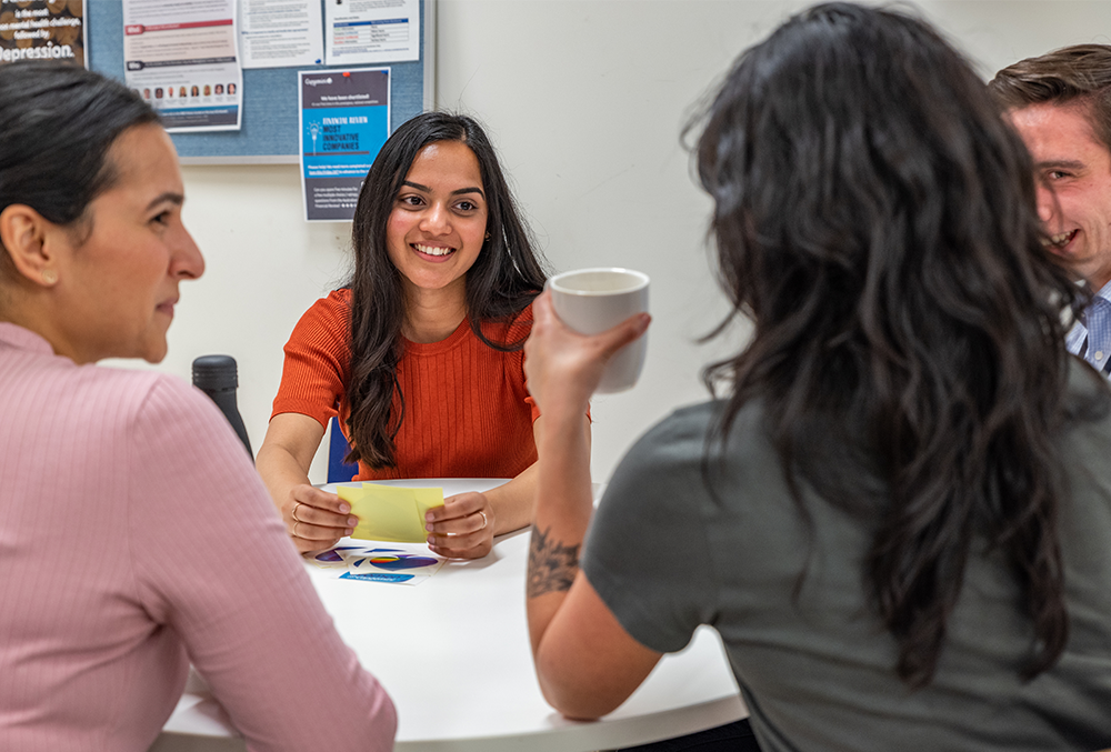 Shannon having a team break