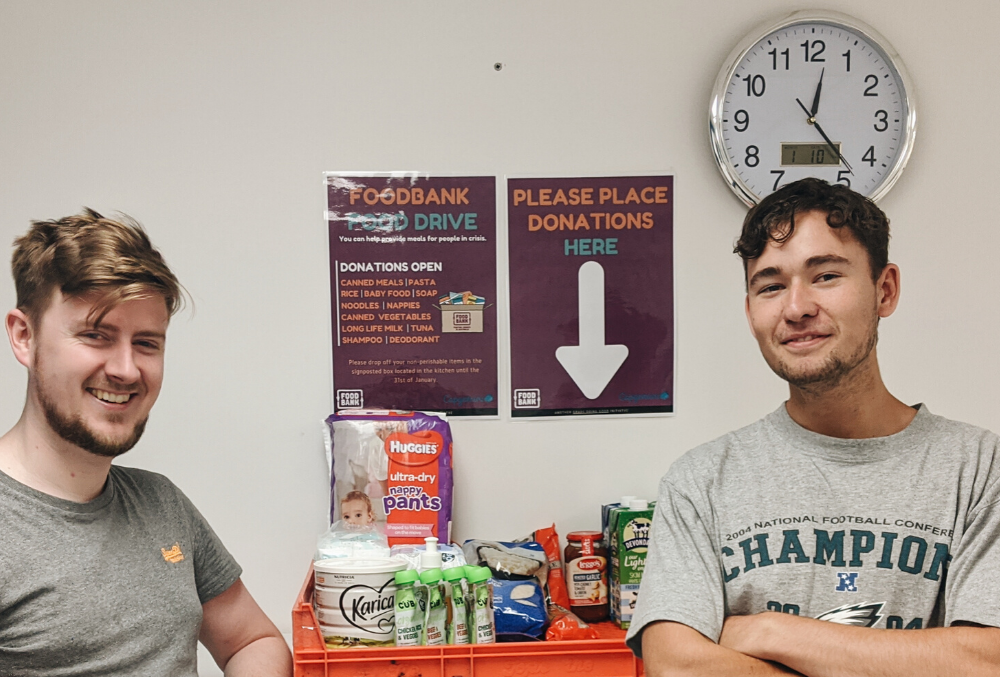 Capgemini Australia Graduate  Riley Devereaux Food bank food drive